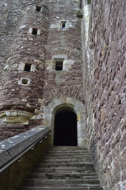 Stone staircase, Doune Castle, Scotland