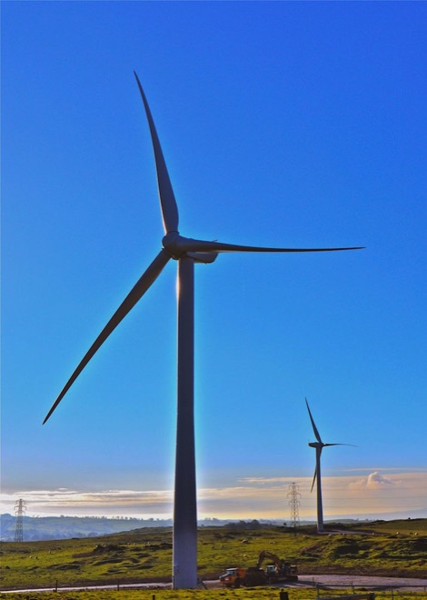 Wind turbines on the High Peak Trail