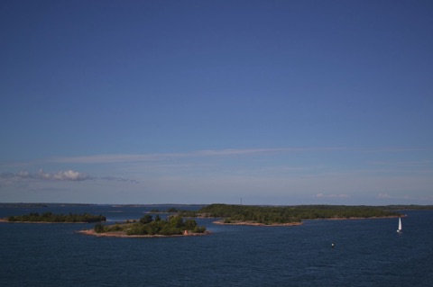 View of flatter islands in the Baltic Sea