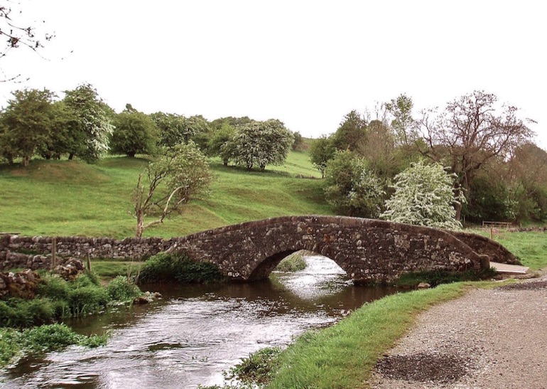 Bridge over River Bradford, Youlgrave, Peak District
